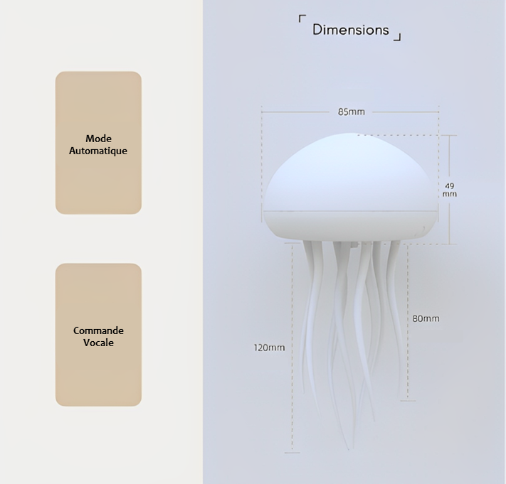 AURORA : Lampe Veilleuse Dynamique Méduse